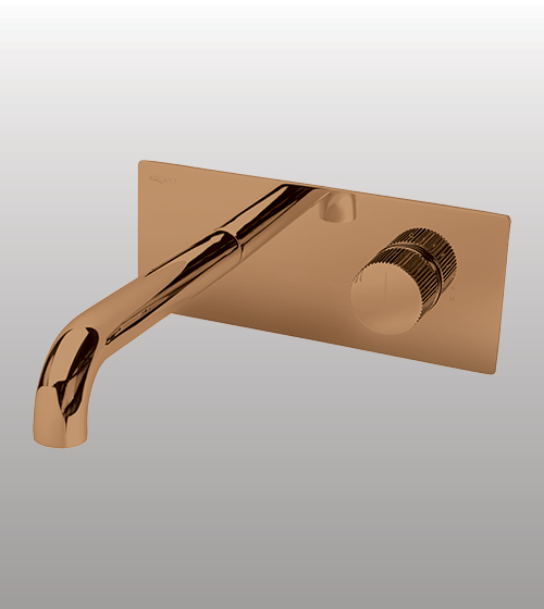 Basin Mixer – Wall-Mounted (Brushed Rose Gold) – Aquant India